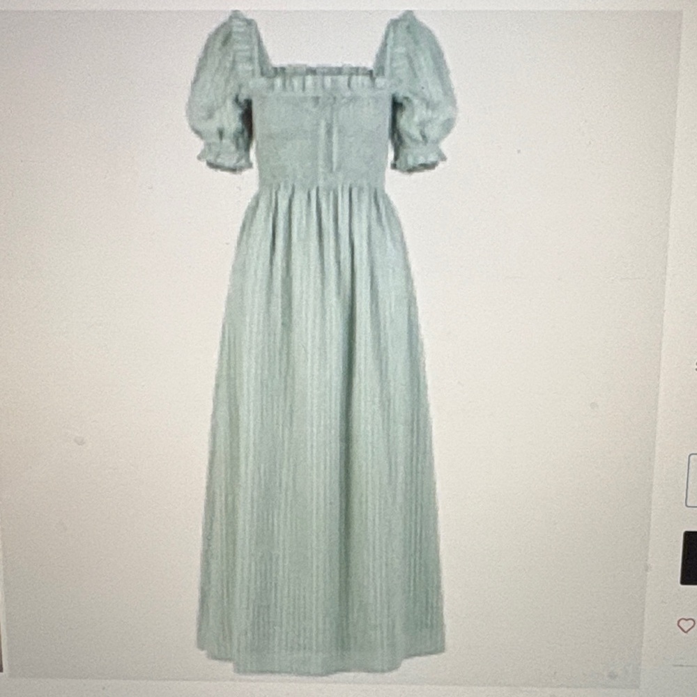 Hill House, Scarlett Midi Nap Dress, Soft  Green Maxi Dress, NWT